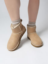 Classic Mini Ii Laarzen Uit Leder Ugg Beige accessoires 1016222-vue-porte