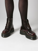 Bottines Sinclair En Cuir Dr martens Rouge women 25233600-vue-porte
