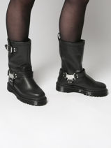 Bottes Anistone En Cuir Dr martens Noir women 32199001-vue-porte