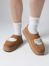 Derby Veterschoenen Uit Leder Ugg Beige women 1167612-vue-porte