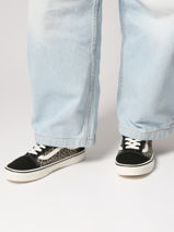 Sneakers Old Skool En Cuir Vans Noir women D6WYY61-vue-porte