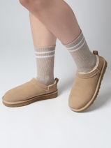 Chaussons En Cuir Ugg Beige women 1173891-vue-porte