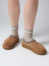 Chaussons En Cuir Ugg Marron women 1174470-vue-porte