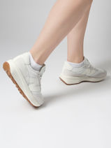 Sneakers En Cuir New balance Blanc boy U370SG-vue-porte