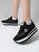 Sneakers Plateforme Flex M Jogger En Cuir No name Noir women IMN60415-vue-porte
