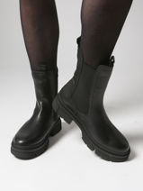 Chelsea Boots En Cuir Tamaris Noir women 41-vue-porte