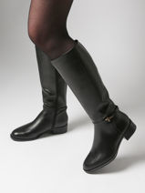 Bottes Cavalires En Cuir Tamaris Noir women 43-vue-porte