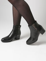 Bottines  Talon En Cuir Tamaris Noir women 45-vue-porte