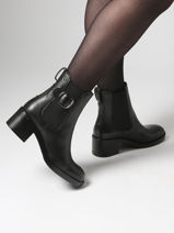 Bottines  Talon En Cuir Tamaris Noir women 45-vue-porte