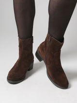 Bottines  Talon En Cuir Tt. bagatt Marron women 14006100-vue-porte
