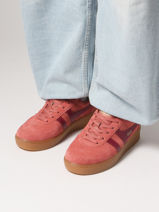 Sneakers Grandslam En Cuir Gola Rouge women CLA589-vue-porte