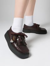 Chaussures Derbies Torview En Cuir Clarks Marron women 26184948-vue-porte