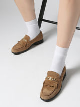 Mocassins En Cuir Tommy hilfiger Beige women 8972RBC-vue-porte