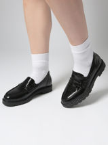 Mocassins En Cuir Remonte Noir women 2-vue-porte