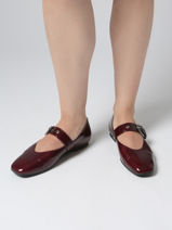 Ballerines En Cuir Gabor Rouge women 25-vue-porte