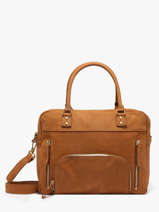 Sac Macy Cuir Nat et nin Marron vintage MACY