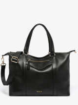 Sac Port paule Vintage Cuir Nat et nin Noir vintage THYLANE