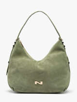 Sac Port� �paule Carrie En Cuir Daim Nathan baume Vert vogue 1