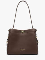 Sac Port� �paule Mademoiselle Romy Cuir Lancaster Marron mademoiselle romy 105