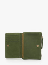 Portefeuille Cuir Nat et nin Vert vintage SOLY-vue-porte
