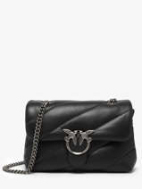Cross Body Tas Love Bag Puff Leder Pinko Zwart love bag puff A0F2