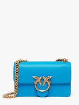 Sac Bandoulire Love Bag Icon Cuir Pinko Bleu love bag icon A0F1