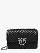 Sac Bandouli�re Love Bag Quilt Cuir Pinko Noir love bag quilt A0GK