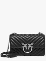 Sac Bandouli�re Love Bag Quilt Cuir Pinko Noir love bag quilt A0GK