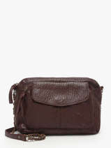 Cross Body Tas Naina Leder Pieces Bruin naina 17087872