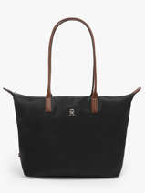 Sac Port paule A4 Popette Nylon Tommy hilfiger Noir popette AW17711