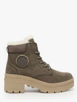 Bottines  Talon En Cuir Palladium Vert women 99527281