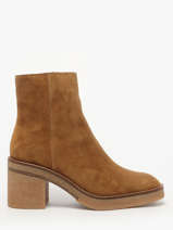 Bottines  Talon En Cuir Alpe Marron women 26261101
