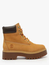 Boots Plateforme En Cuir Timberland Marron women 5RJD2311