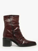 Bottines � Talon En Cuir Mjus Rouge women L39205