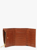 Longchamp Longchamp pocket croco Portefeuille Marron-vue-porte