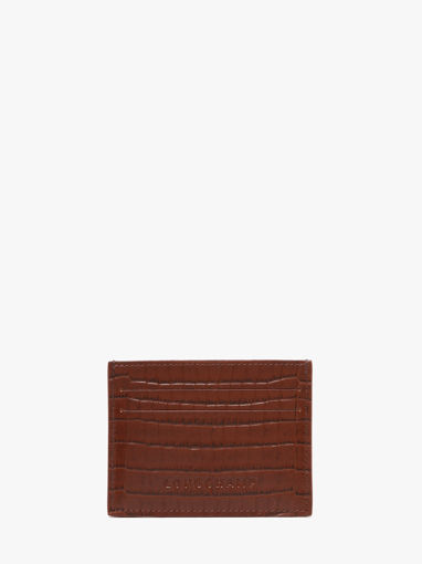 Longchamp Longchamp pocket croco Porte billets/cartes Marron