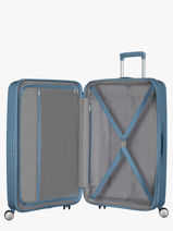 Valise Rigide M Soundbox American tourister Bleu soundbox 32G003-vue-porte