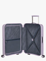 Harde Reiskoffer Airconic American tourister Violet airconic 88G002-vue-porte