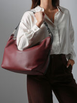 Longchamp Besace longchamp cuir Besace Violet-vue-porte