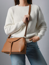 Sac Port� �paule Dune Gaia Cuir Lancaster Beige dune gaia 104-vue-porte