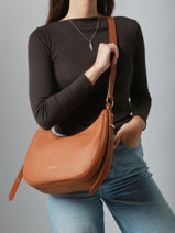 Sac Bandouli�re Donna Aria Cuir Lancaster Beige donna aria 77-vue-porte