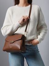 Cross Body Tas Milano Cosmos Leder Lancaster Bruin milano cosmos 55-vue-porte
