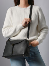 Sac Port� �paule Dune Gaia Cuir Lancaster Noir dune gaia 104-vue-porte