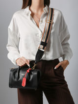 Mini Bowlingtas Bcbg Leder Lancel Zwart bcbg A13689-vue-porte