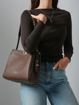 Sac Port� �paule Mademoiselle Romy Cuir Lancaster Marron mademoiselle romy 105-vue-porte