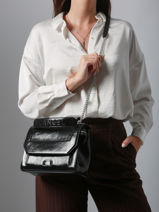 Sac Bandoulire Ninon M En Cuir Naplack Lancel Noir ninon A13767-vue-porte