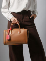 Sac Bowling M Bcbg Cuir Lancel Marron bcbg A13690-vue-porte