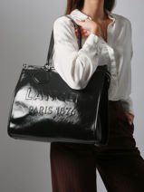 Cabas Zipp En Cuir Naplack Lancel Noir cabas d
