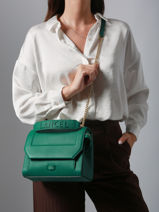 Sac  Main M Ninon Cuir Lancel Vert ninon A09222-vue-porte