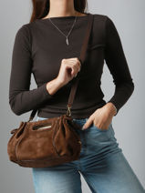 Sac Shopping Folk Light Cuir Gerard darel Marron folk light DCS08405-vue-porte